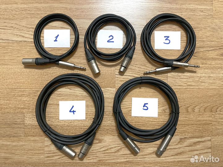 Кабели соединительные XLR, Jack