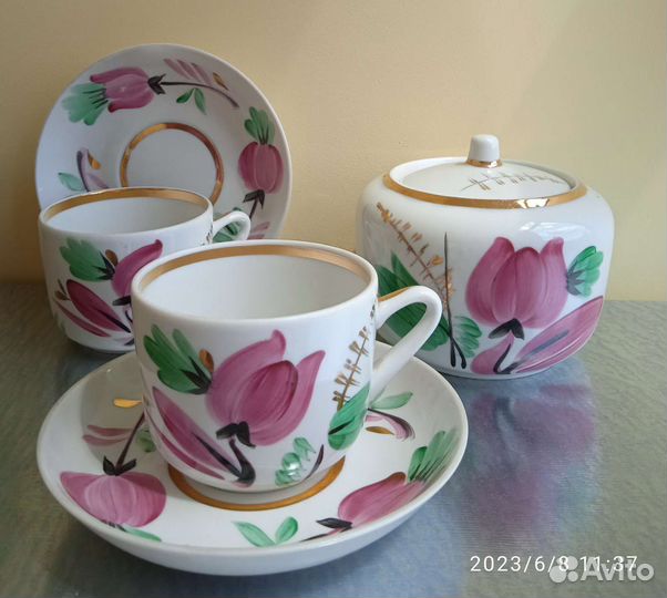 Чайный сервиз на 4 персоны СССР