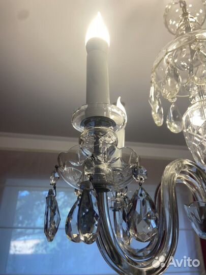 Антикварная хрустальная люстра