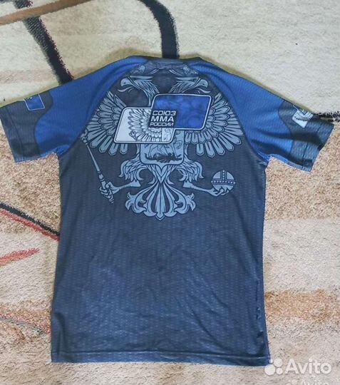 Рашгард и шорты союз мма россии синие