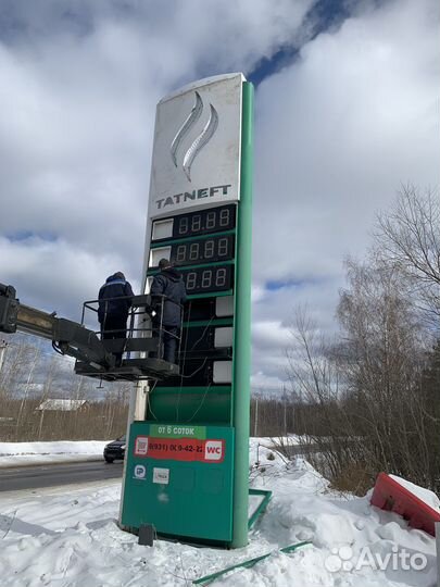 Оформление АЗС, стелл азс,Реклама на заправку