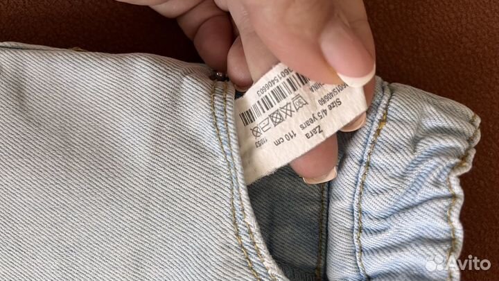 Джинсы zara голубые 110