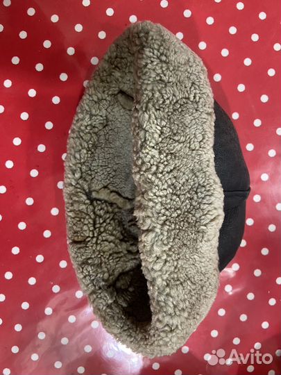 Шапка зимняя, натуральный мех, кожа