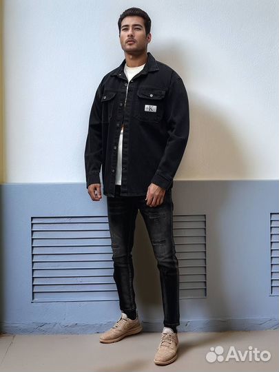 Джинсовая куртка Calvin Klein черная мужская
