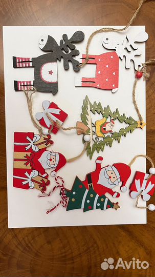 Новогодние украшения из дерева