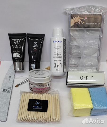 Набор для наращивания ногтей полигель и гель
