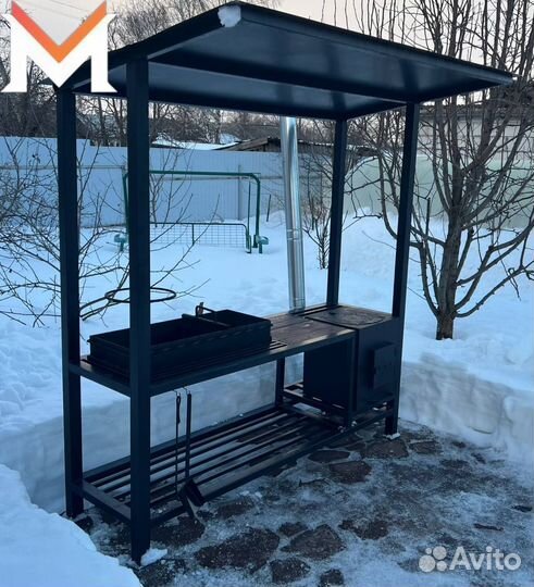 Мангал с крышей