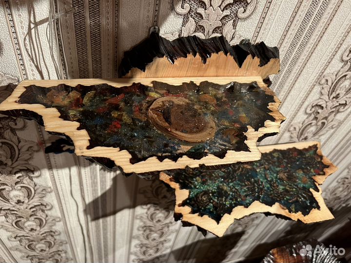 Полка настенная деревянная