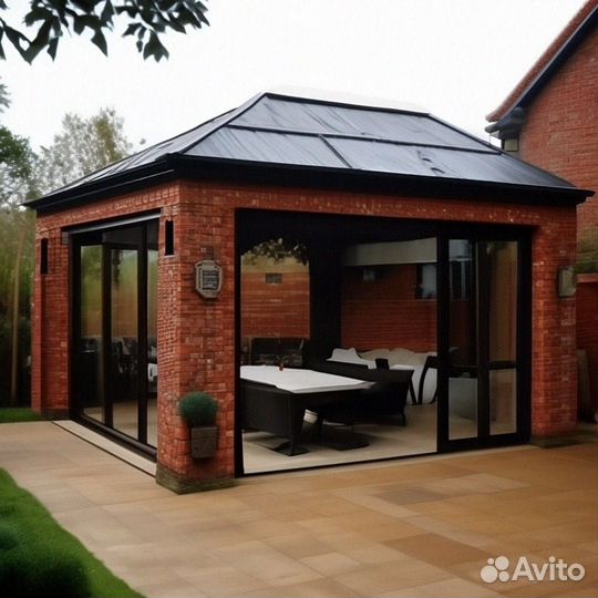 Панорамное остекление террасы, веранды, беседки