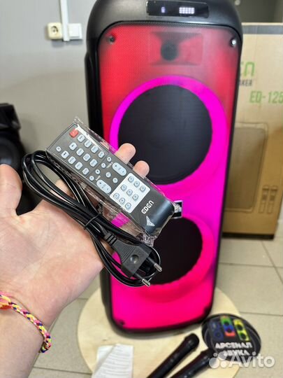 Большая метровая портативная колонка Eden 1500W