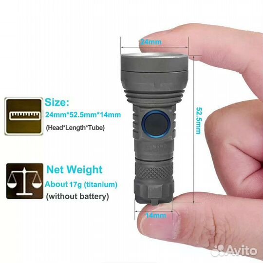 Фонарь Lumintop GT nano титан