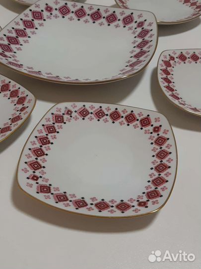 Набор десертный. Фарфор. Wallendorf. ГДР. Винтаж