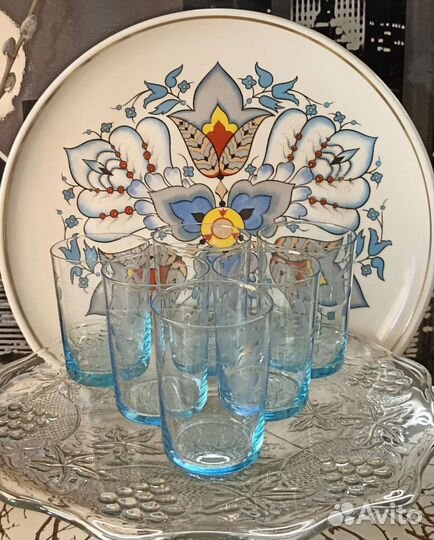 Рюмки цветное стекло хрусталь СССР