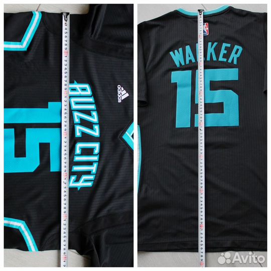 Редчайшая джерси NBA Charlotte Hornets #15 Walker