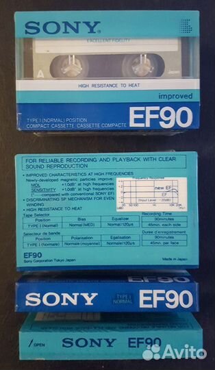 Аудиокассета sony EF 90