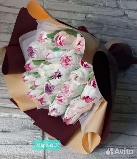 Сладкий букет из зефира