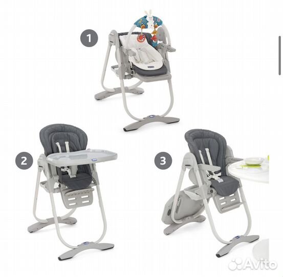 Продам стул для кормления chicco polly 3 в 1