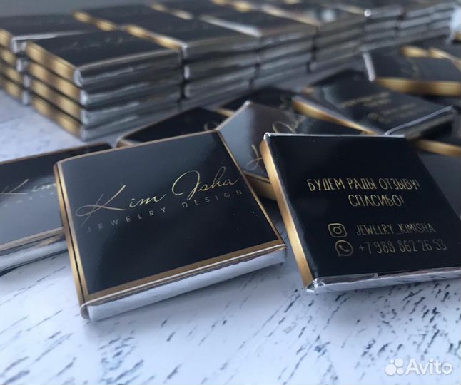 Брендированный шоколад с лого, фото