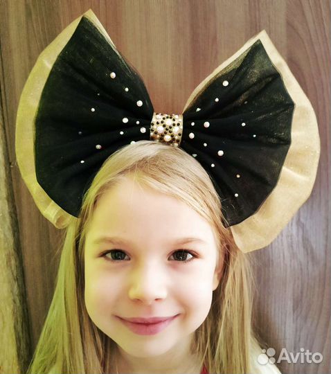 Новогодний ободок Кукла / ободок с бантом