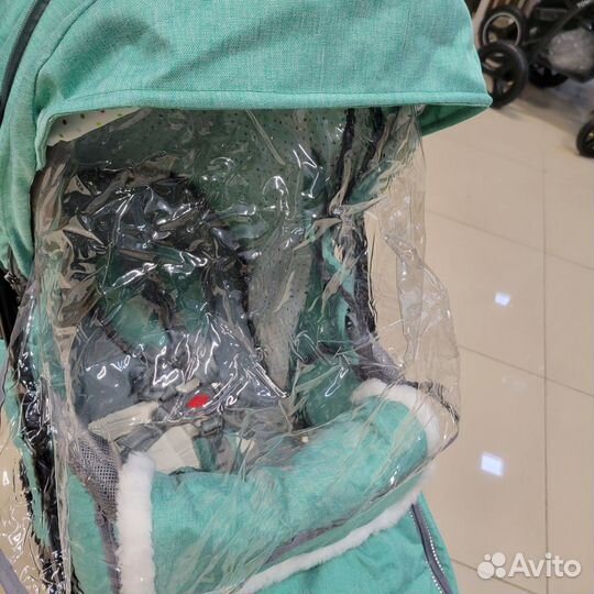 Коляска санки Ника 6 мятный