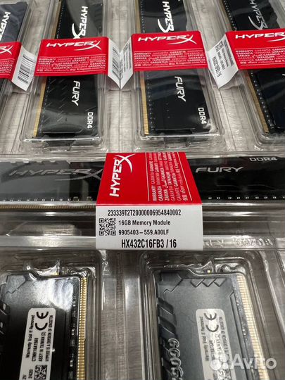 Kingston 16gb DDR4 dimm Hyperx Fury 3200Мгц