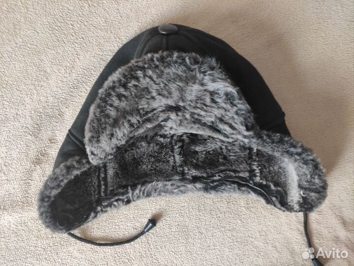 Шапка - ушанка из дубленки