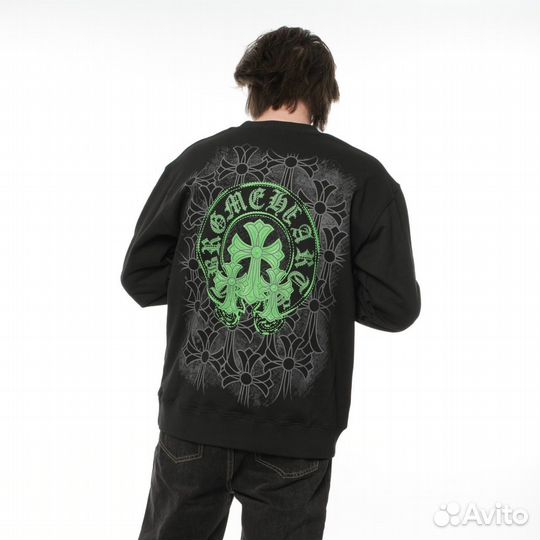 Свитшот chrome hearts черный