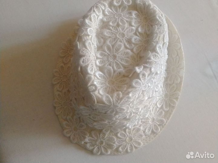 Шляпа женская летняя белая р-р М