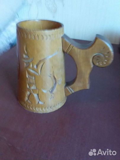 Кружка деревянная декоративная