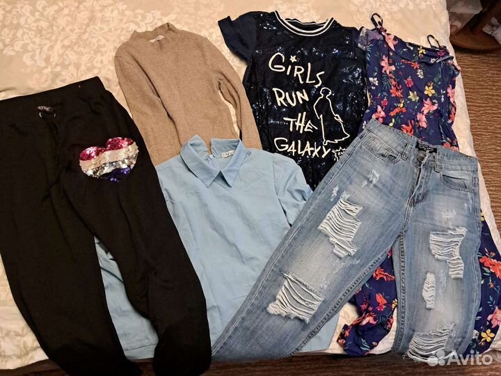 Вещи пакетом на девочку 152 рост