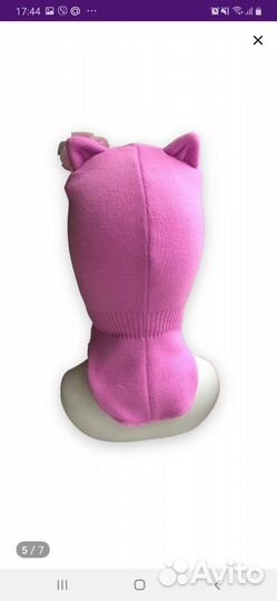 Шапка шлем для девочки 50 52