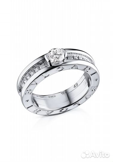 Кольцо Bvlgari BZero1 0.34 ct D/VS1 White Gold Rin