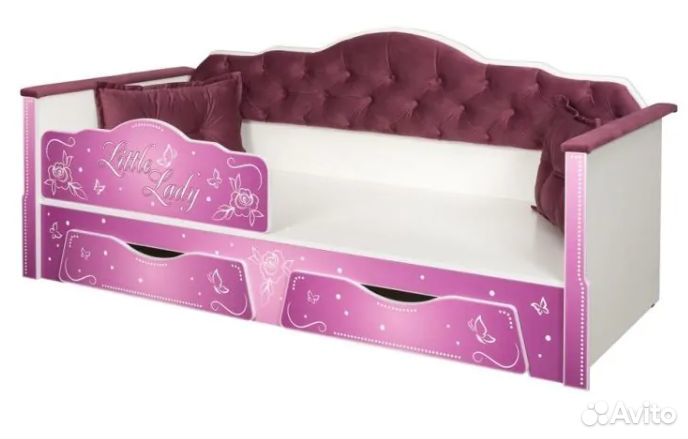 Кровать одинарная 01.34 Ноктюрн (180) темный ягодн