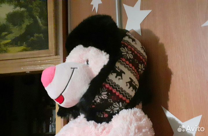 Шапка ушанка с норвежскими оленями 56р-р