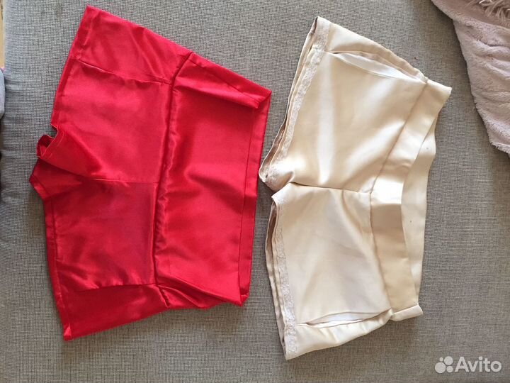 Шорты Красные и бежевые