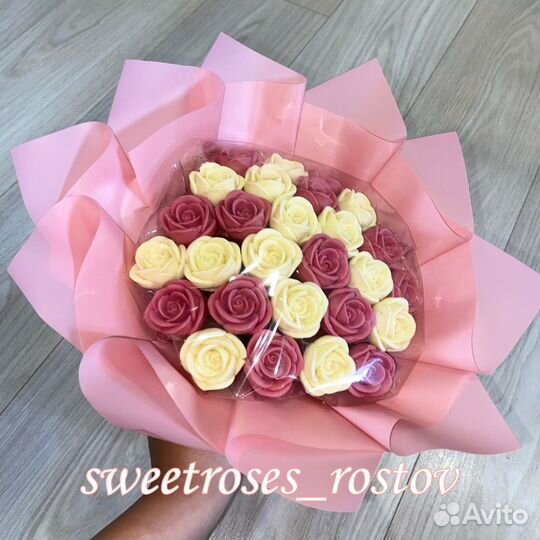 Букеты из шоколадных роз и др.цветов,подар наборы