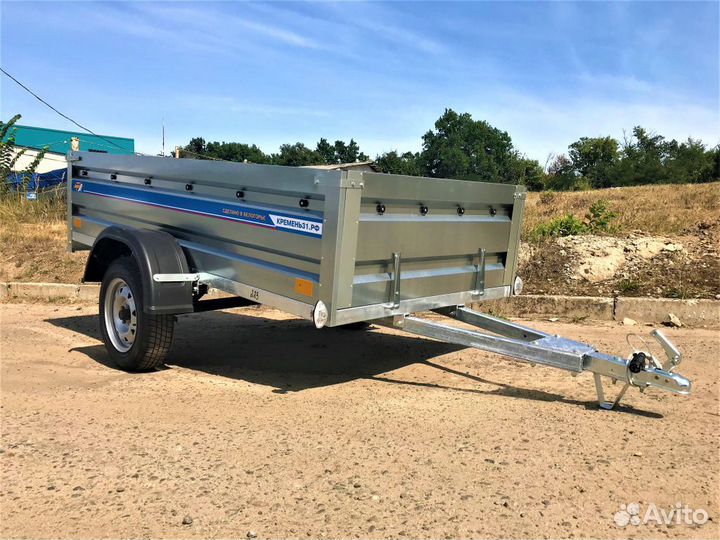 Прицеп 2,5х1,3х0,5 Zn+ (на рессоре alko) Кремень