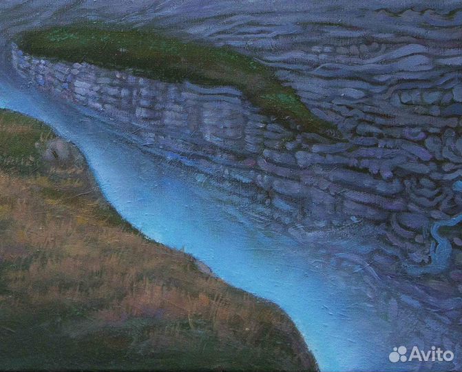 Картина маслом/Волшебный горный пейзаж