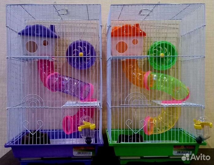 Клетка для грызунов 3 этажа.Хомяки