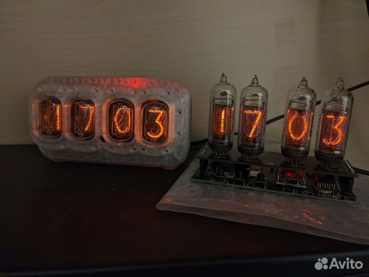 Подарок Стилизованные Часы под СССР. Nixie Clock
