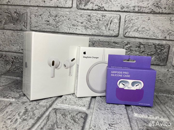 AirPods Pro + беспроводная зарядка MagSafe