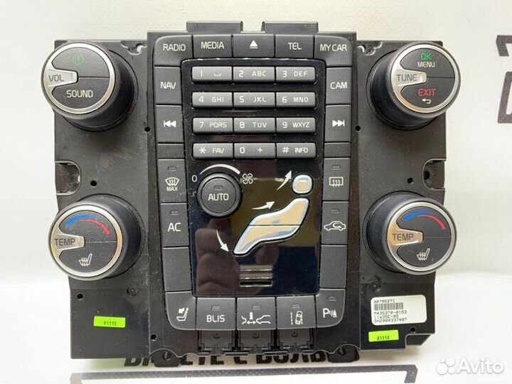 Панель управления климат контролем Volvo S60 XC60