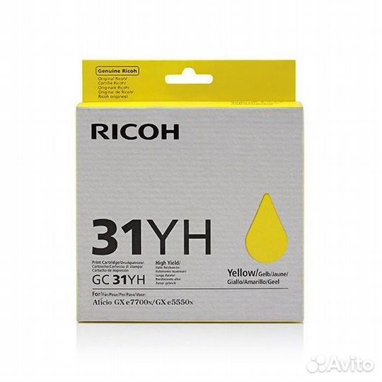 Картридж гелевый Ricoh тип GC 31YH (405704) Yellow