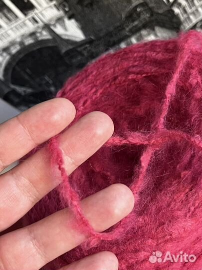 Пряжа softone серый/фуксия