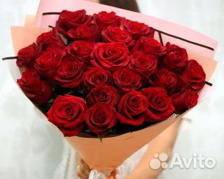 Букет из 21 красной розы 40-50см (Эквадор) premium