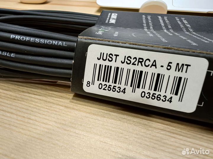 Кабель 2RCA - Stereo Jack 6,3 Quik Lok JS2RCA-5