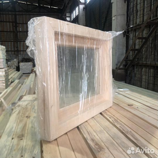 Окно для бани липа, 400*500*50 мм