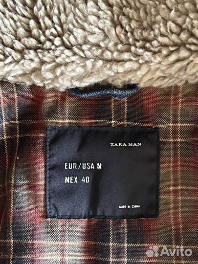 Куртка джинсовая с мехом Zara