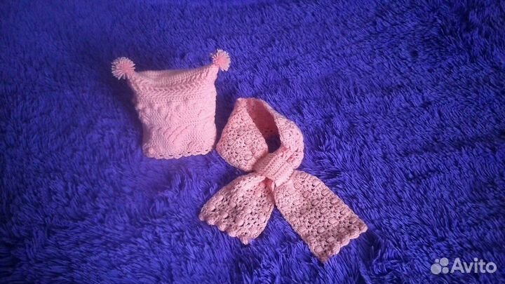 Новый комплект шарф + шапка на девочку