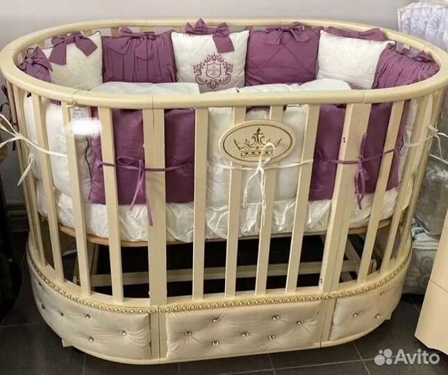 Детская круглая кровать трансформер